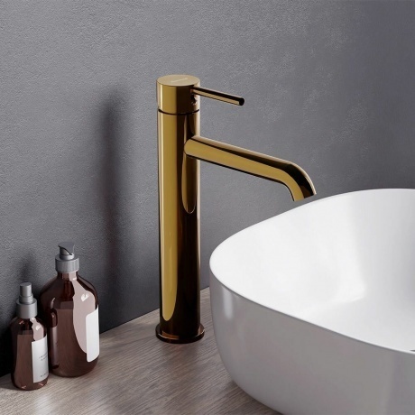 360250600 Scandinavian Pure, смеситель для раковины высокий, золото - фото 5