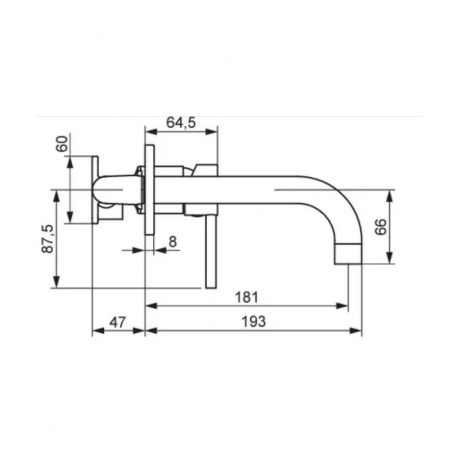 360260500 Scandinavian Pure, встраиваемый смеситель для раковины, розовое золото - фото 2
