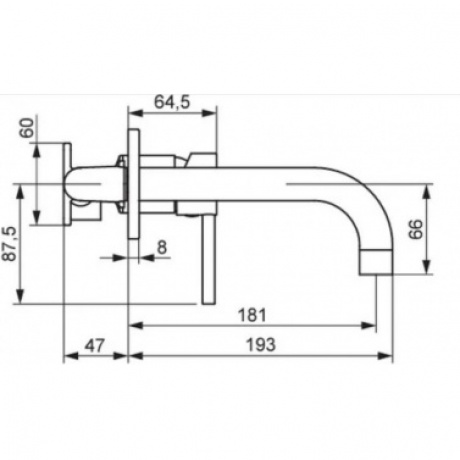 Смеситель встраиваемый для раковины Damixa Scandinavian Pure 360260600 золото - фото 2