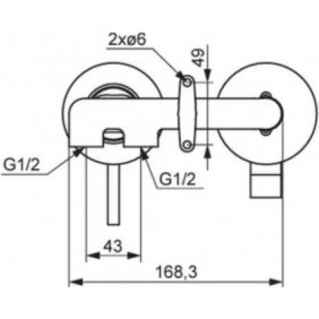 Смеситель встраиваемый для раковины Damixa Scandinavian Pure 360260600 золото - фото 4