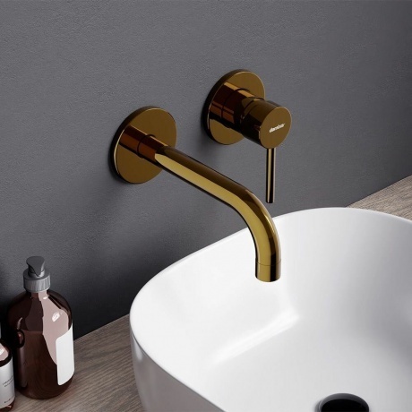 Смеситель встраиваемый для раковины Damixa Scandinavian Pure 360260600 золото - фото 6