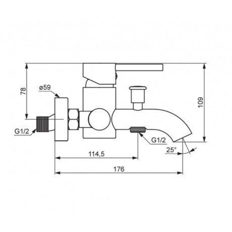 361000600 Scandinavian Pure, смеситель для ванной и душа, золото - фото 3
