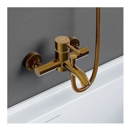361000600 Scandinavian Pure, смеситель для ванной и душа, золото - фото 5