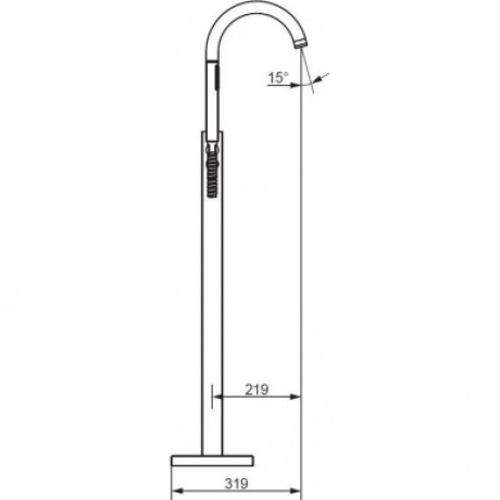 Смеситель для ванны Damixa Scandinavian Pure 365000300 черный - фото 2