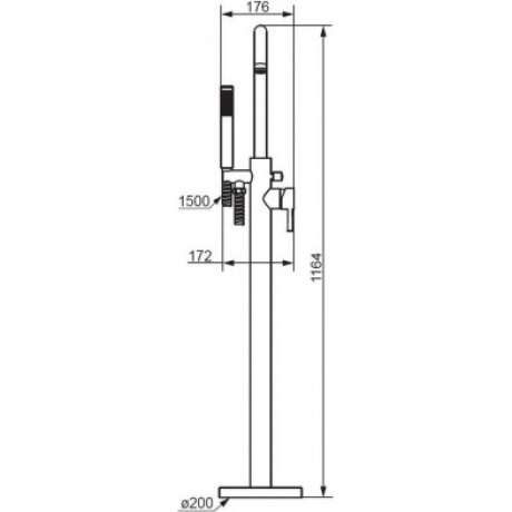 Смеситель для ванны Damixa Scandinavian Pure 365000300 черный - фото 3