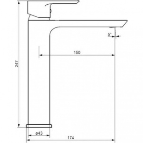 Смеситель для раковины высокий Damixa Apollo 470250000 хром - фото 2