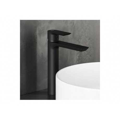 470250300 Apollo Высокий смеситель для умывальника, черный - фото 5