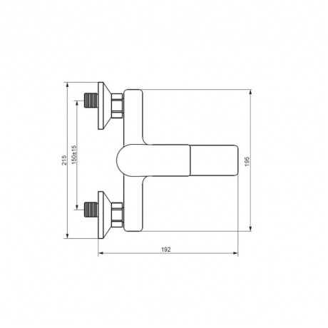 471000001 Apollo Смеситель для ванны и душа, хром - фото 3
