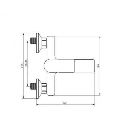 471000300 Apollo Смеситель для ванны и душа, черный - фото 2