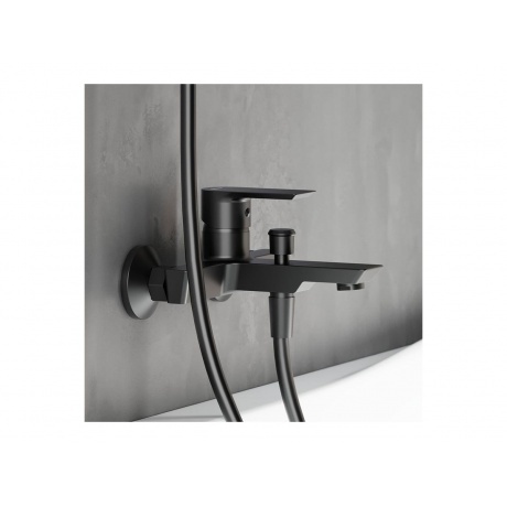 471000300 Apollo Смеситель для ванны и душа, черный - фото 5