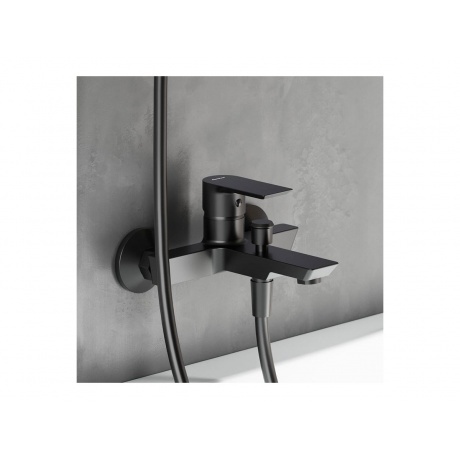 471000300 Apollo Смеситель для ванны и душа, черный - фото 6