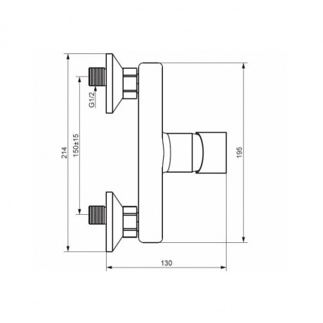 472000001 Apollo Смеситель для душа, хром - фото 2