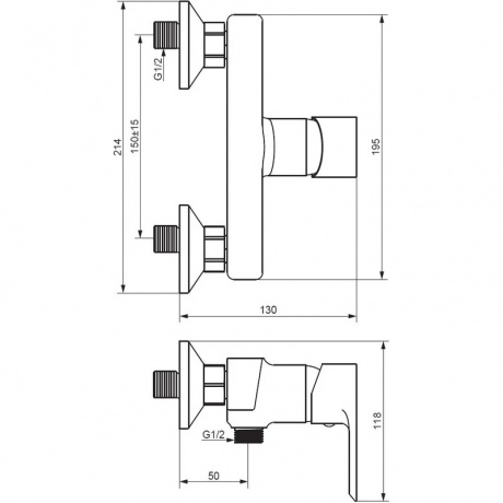Смеситель для душа Damixa Apollo 472000300 черный - фото 2