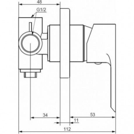 Смеситель для душа встраиваемый Damixa Apollo 477500300 черный - фото 3
