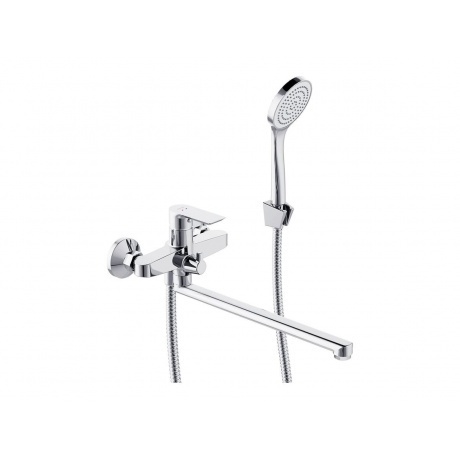 

479500000 Apollo Смеситель для ванной и душа с универсальным изливом и душ.набором, хром