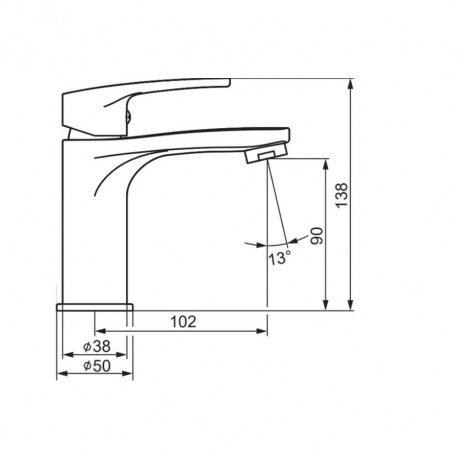 Смеситель для умывальника Damixa Eclipse 2.0 480210000, хром - фото 3