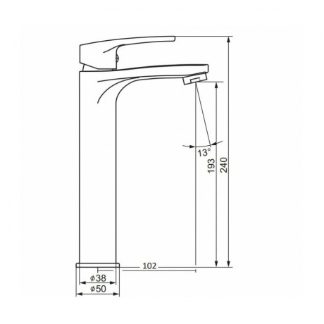 480250000 Eclipse 2.0, смеситель для умывальника высокий, хром - фото 3