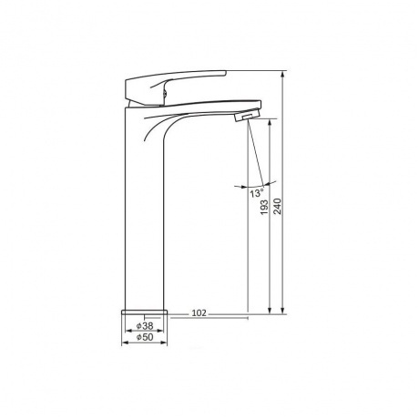 480250300 Eclipse 2.0, смеситель для умывальника высокий, черный - фото 2