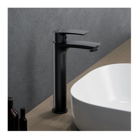 480250300 Eclipse 2.0, смеситель для умывальника высокий, черный - фото 4