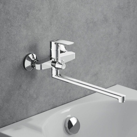 Смеситель для ванной и душа с универсальным изливом Damixa Eclipse 2.0 489000000 хром - фото 3