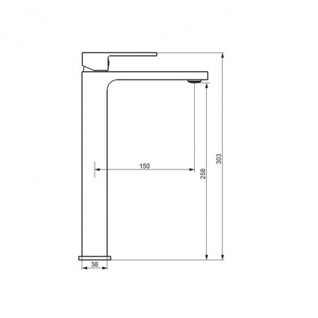 530250000 Gala высокий смеситель для умывальника, хром - фото 2