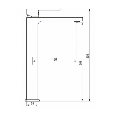 530250300 Gala высокий смеситель для умывальника, чёрный - фото 2