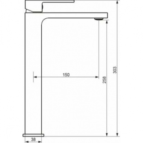 Смеситель для раковины высокий Damixa Gala 530250300 чёрный - фото 2