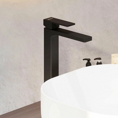 Смеситель для раковины высокий Damixa Gala 530250300 чёрный - фото 4