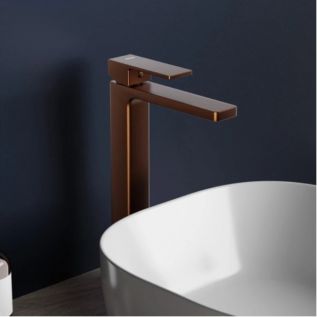 Смеситель для раковины высокий Damixa Gala 530250500 розовое золото - фото 3