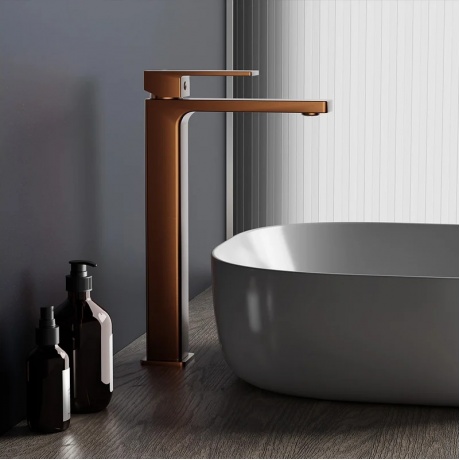 Смеситель для раковины высокий Damixa Gala 530250500 розовое золото - фото 4