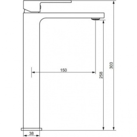 Смеситель для раковины высокий Damixa Gala 530250600 золото - фото 2