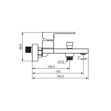 531000300 Gala смеситель для ванны - душа, чёрный - фото 5