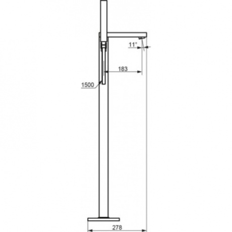 Смеситель для ванны Damixa Gala 535000300 черный - фото 2