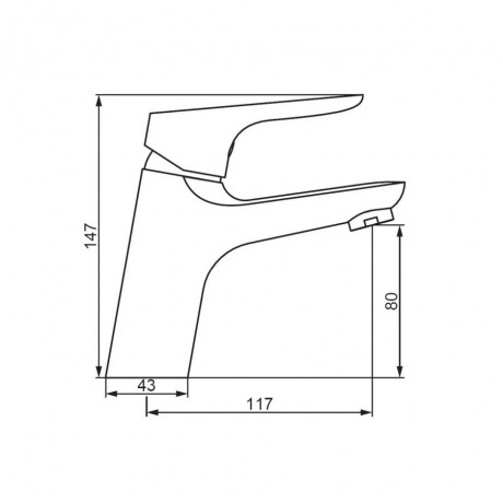 770210301 Jupiter, смеситель для умывальника, черный - фото 6