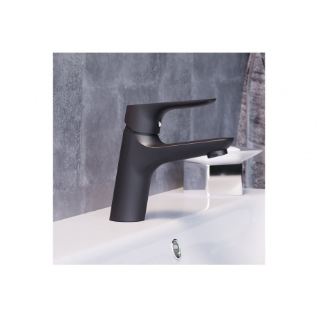 770210301 Jupiter, смеситель для умывальника, черный - фото 9