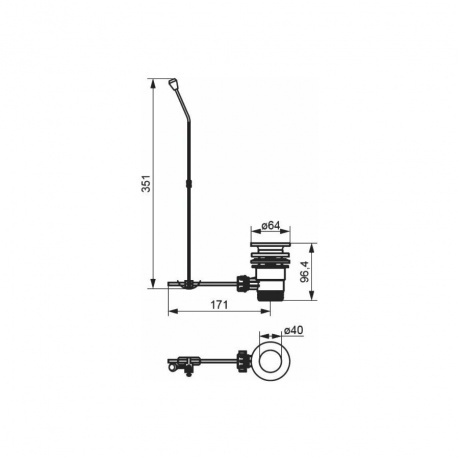 770240300 Jupiter, смеситель для биде с донным клапаном, чёрный - фото 3