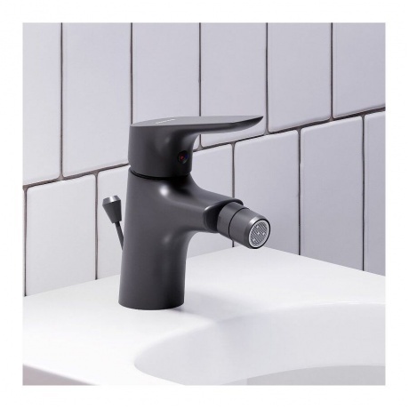 770240300 Jupiter, смеситель для биде с донным клапаном, чёрный - фото 5