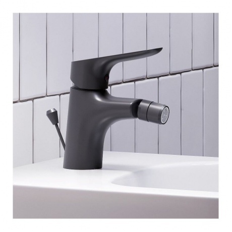 770240300 Jupiter, смеситель для биде с донным клапаном, чёрный - фото 6