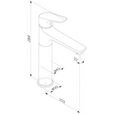Смеситель для раковины высокий Damixa Jupiter 770250001 хром - фото 5
