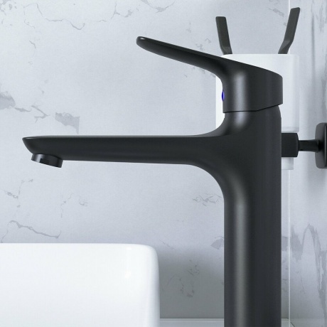 Смеситель для раковины высокий Damixa Jupiter 770250301 черный - фото 6