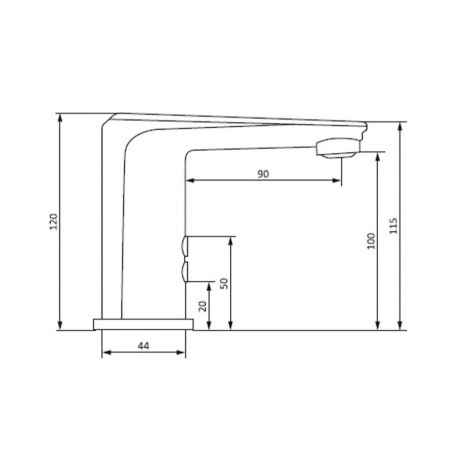 770290000 Jupiter смеситель для умывальника сенсорный, хром - фото 6