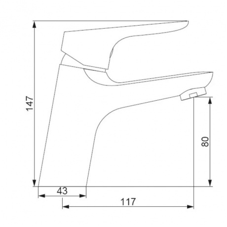 770300001 Jupiter, смеситель для умывальника с гиг. душем, хром - фото 2