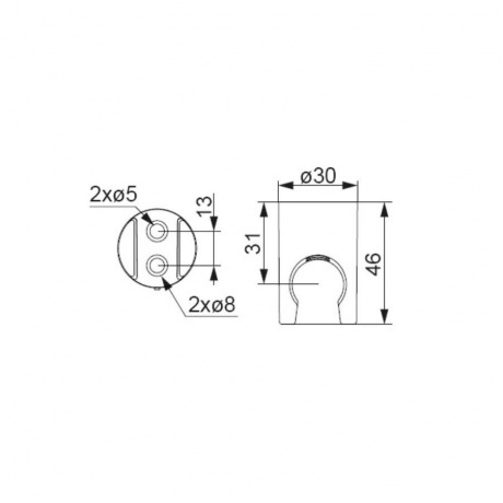770300001 Jupiter, смеситель для умывальника с гиг. душем, хром - фото 4