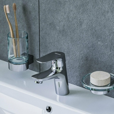 770300001 Jupiter, смеситель для умывальника с гиг. душем, хром - фото 10