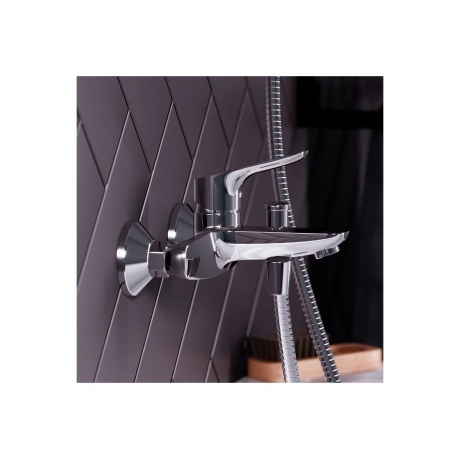 771000001 Jupiter, смеситель для ванны и душа, хром - фото 5