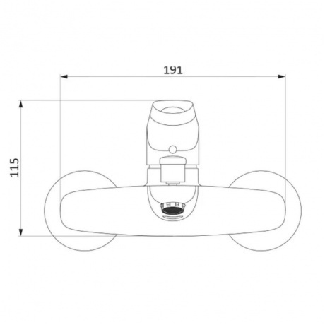 771000301 Jupiter, смеситель для ванны и душа, черный - фото 2