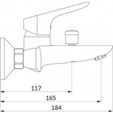 Смеситель для ванны и душа Damixa Jupiter 771000301 черный - фото 5