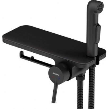 Монтируемый в стену смеситель с гигиеническим душем и полкой Dam...