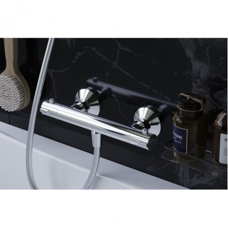 776000000 Jupiter, термостатический смеситель для душа, хром - фото 10