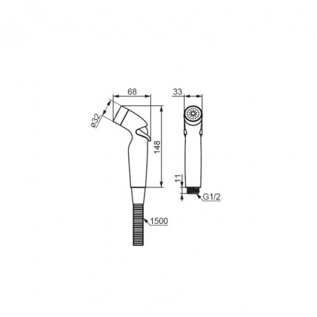 778000000 Jupiter смеситель с гигиеническим душем, хром - фото 4